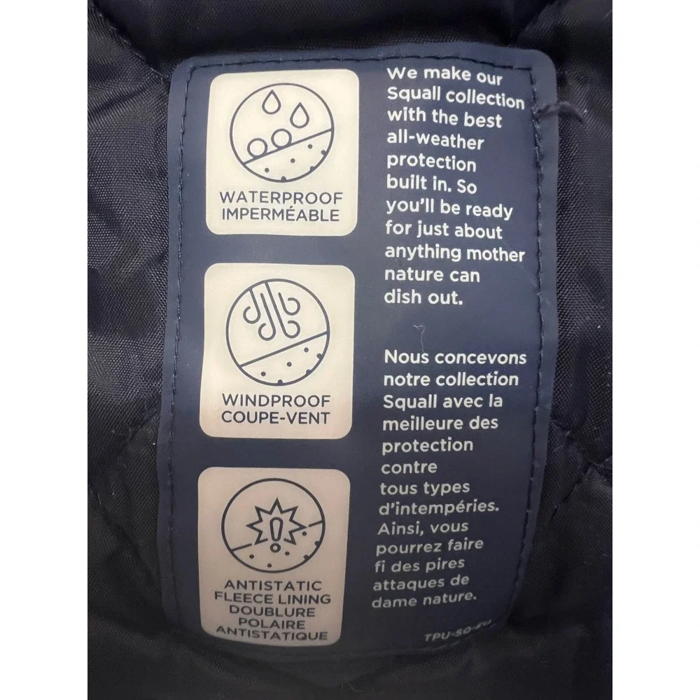 Lands End Girls Squall Waterproof Parka Purple Lined Jacket XL‎ 14-16 524565